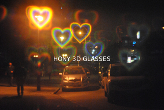 Impressão dos vidros 250g Customzed do papel do arco-íris dos vidros da difração do coração