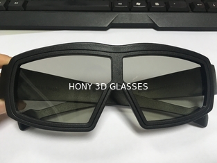 O cinema usou 3d os vidros polarizados lineares pretos Imax Eeywear com quadro grande