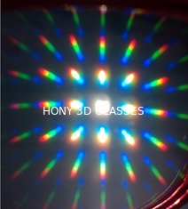 Os vidros coloridos dos fogos-de-artifício 3D selecionam a impressão, vidros 3D plásticos