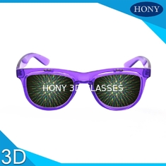 Os vidros dos fogos-de-artifício de Hony 3D com Grating de difracção filmam, lançam acima dos óculos de sol