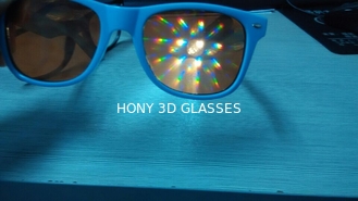 Vidros mais grossos da difração da lente 3D dos materiais do PVC para vidros do fogo de artifício partido/3d