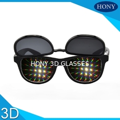 Os vidros surpreendentes da difração da luz 3D lançam acima dos vidros dobro do fogo de artifício da lente 3d
