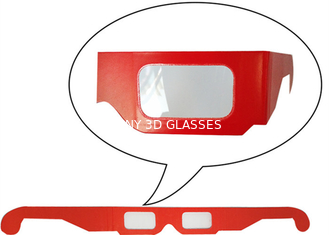 Vidros Anaglyphic do papel 3D, tamanho descartável dos vidros 400*37mm do monitor do vermelho 3d