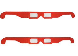 Cor vermelha dos vidros do papel 3D da profundidade do croma para a imagem EN71 ROHS do desenho 3D