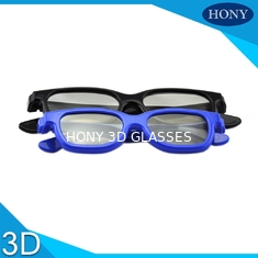 Os vidros 3D descartáveis do cinema caçoam o quadro com as lentes polarizadas circular um uso do tempo