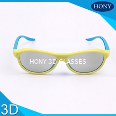 Vidros 3D plásticos reais de D para vidros azuis do cinema do amarelo alaranjado dos adultos