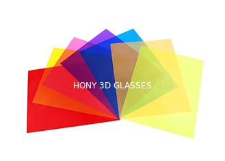 Folhas polarizadas de 0 filmes do grau cor dourada azul vermelha lustrosa para LCD, filme do polarizador do LCD da cor com esparadrapo