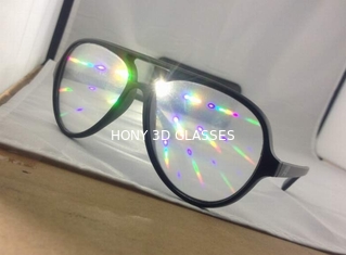 Vidros plásticos da difracção do estilo popular, vidros do laser do arco-íris
