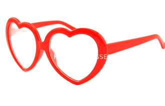 Quadro vermelho do coração dos vidros da difração do espaço livre do quadro do coração para o uso do festival de música do casamento do partido