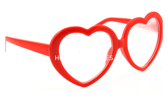 Quadro vermelho do coração dos vidros da difração do espaço livre do quadro do coração para o uso do festival de música do casamento do partido