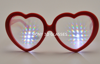Vidros plásticos da difracção da forma do coração de Hony para o clube nocturno