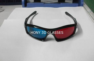 Vidros 3D cianos vermelhos plásticos elegantes reusáveis para o filme 3D