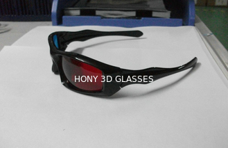 Vidros 3D cianos vermelhos plásticos elegantes reusáveis para o filme 3D