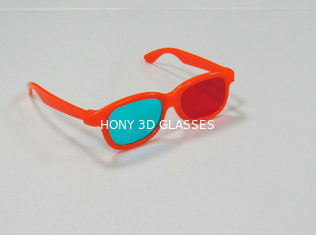 Os vidros 3d cianos vermelhos plásticos das crianças coloridas com 1.6mm engrossam lentes