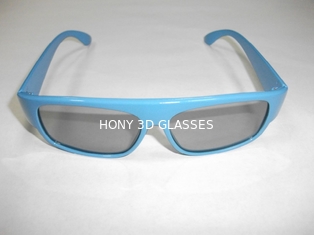 A circular plástica azul vermelha polarizou 3D os vidros ROHS, EN71