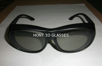 Eyewear plástico polarizado linear verde dos vidros 3D para o filme