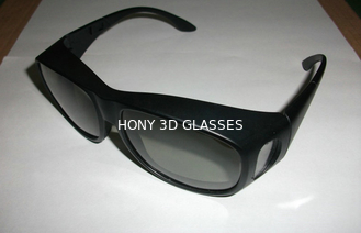 Eyewear plástico polarizado linear verde dos vidros 3D para o filme