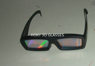 Vidros plásticos dos fogos-de-artifício do arco-íris 3d do frame do ABS do desenhador para filmes de observação