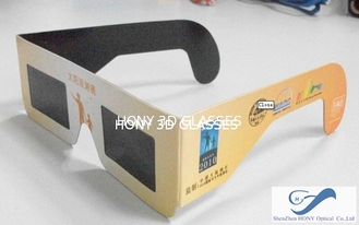 Vidros de vista de papel baratos do eclipse solar do quadro com as lentes do ANIMAL DE ESTIMAÇÃO de 0.20mm