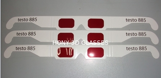 vidros vermelhos com quadro de papel, do decodificador 3D vidros 3D descartáveis