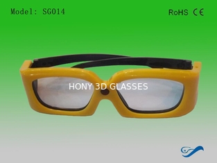 CE amigável de Eco Rohs do obturador ativo amarelo dos vidros da relação 3D do DLP do quadro