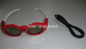 Vidros ultra claros da relação 3D do DLP para crianças com quadro plástico vermelho