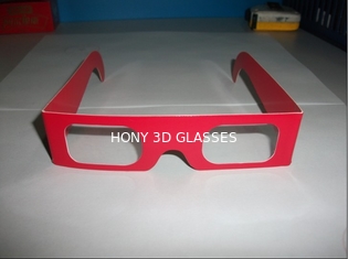 Vidros Anaglyphic do papel 3D, tamanho descartável dos vidros 400*37mm do monitor do vermelho 3d