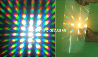 Vidros plásticos do arco-íris 3d do logotipo feito sob encomenda plástico dos vidros da difração do Natal 3D