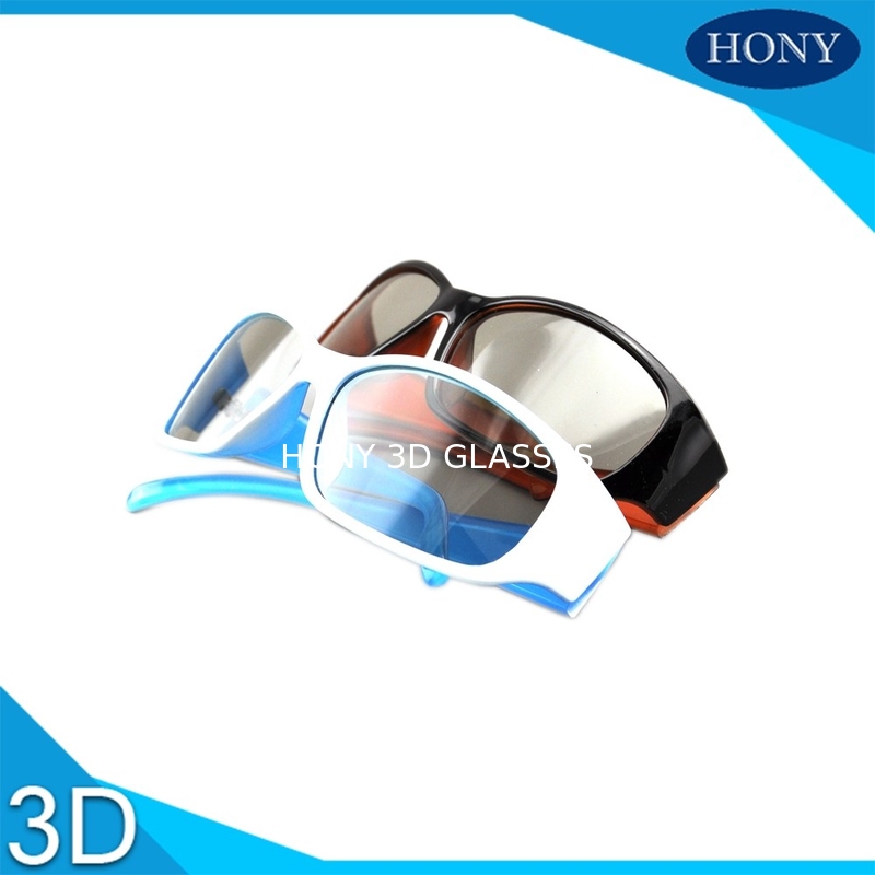 Vidros 3D polarizados lineares do quadro duro do revestimento com cor preta/alaranjada