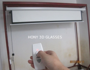 2D tela de projeção 3D de prata sem emenda, tela elétrica de controle remoto do projetor