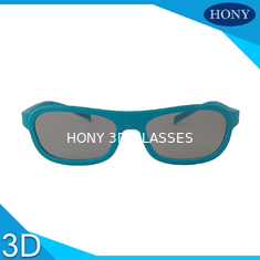 Vidros 3D, vidros polarizados lineares do ABS do cinema do filme 3D com quadro azul