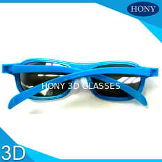 Vidros 3D, vidros polarizados lineares do ABS do cinema do filme 3D com quadro azul