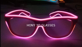 Vidros de fio alaranjados do EL do brilho alto para a mostra do partido com quadro do plástico do PC