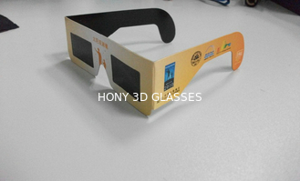 Eyewear de vista descartável dos vidros do eclipse solar com quadro de papel