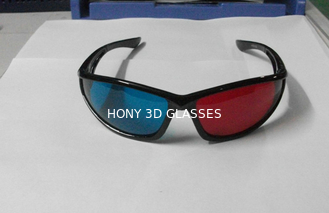 Os vidros 3D cianos vermelhos plásticos Eco-Amigáveis polarizaram para o filme do olhar 3d