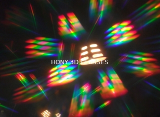 Vidros dos fogos-de-artifício do arco-íris 3d, vidros plásticos de Diffration do quadro