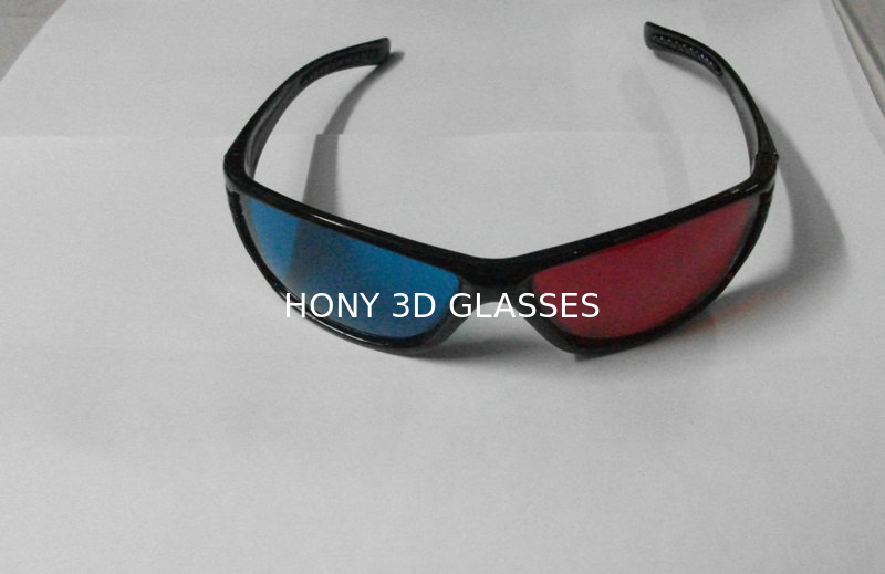 Vidros 3D cianos vermelhos plásticos dobráveis para o cinema em casa