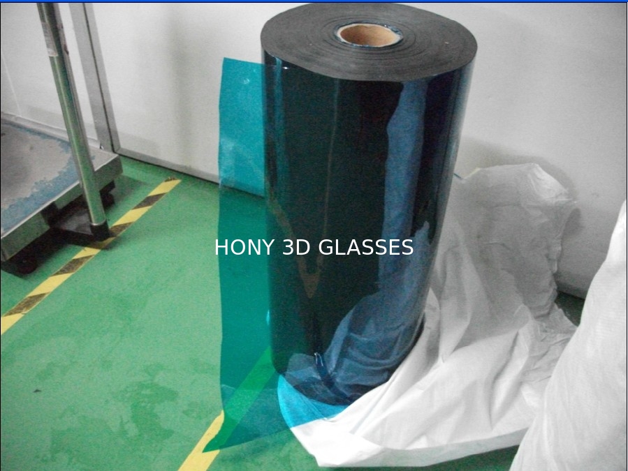 folha 0.17mm do filme do polarizador do LCD do ANIMAL DE ESTIMAÇÃO dos vidros 3D densamente altamente transmissivos