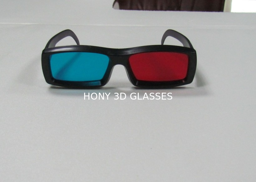 Azul vermelho polarizado circular dos vidros 3D